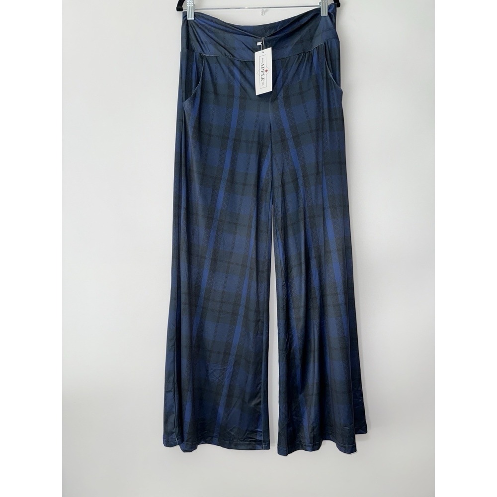 Bon Apple Tea Women's Pull On Pants Wide Leg Pockets Casual Size‎ Large